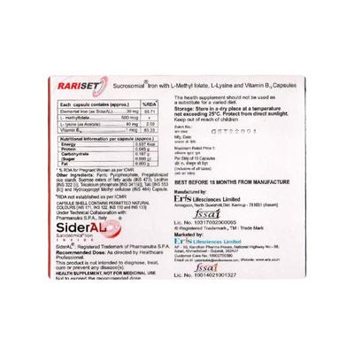 RARISET Capsule 15's - Supplements-Vam