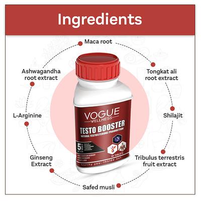 Vogue Wellness Testo Booster Tablet 60's - Sexual Healthcare
