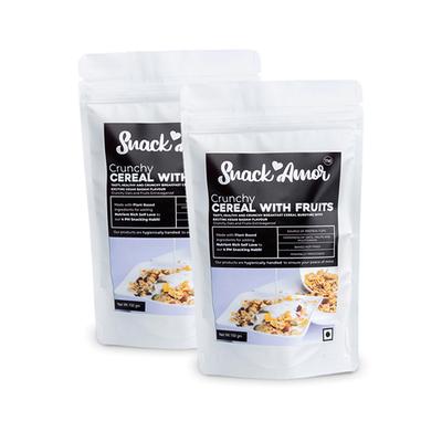 Snack Amor Crunchy Cereal with Fruits (Pack of 2 x 150 gm) - Nutritional Bars