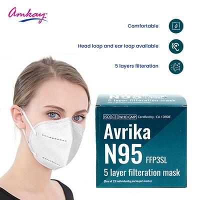 Amkay Avrika N95 5 Layer Filtration Mask 25's - Face Mask