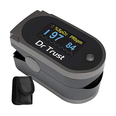 Dr Trust USA Pulse Oximeter (204) - Grey - Health Monitors And Equipment