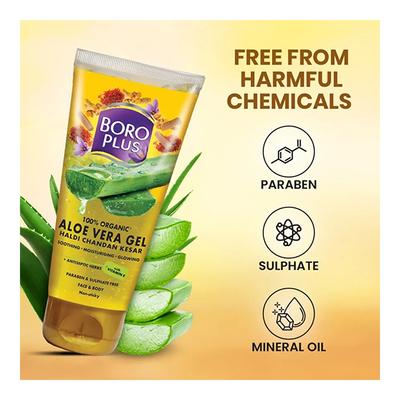 Boro Plus Body Gel - Aloe Vera with Haldi, Chandan & Kesar 150 ml - Personal Care (Ayush)