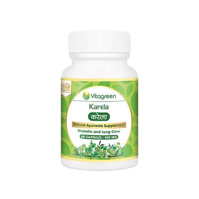 VitaGreen Karela Capsules 60's - Herbal Dietary Supplement
