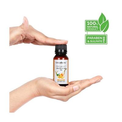 Greenberry Organics Organic Apricot Kernel Oil 50 ml - Essential Oils