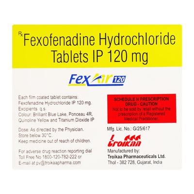 FEXAIR 120 Tablet 10's - Allergies-Ant