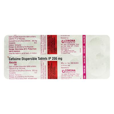 Xecute 200mg Tablet 10'S - Bacterial Infections-Cep