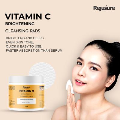 Rejusure Vitamin C Brightening Cleaning Pads 25's - Face Wash & Cleansers
