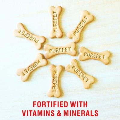 Purepet Milk Flavour, Real Chicken Biscuit,Dog Treats- Jar 905 gm - Petfood