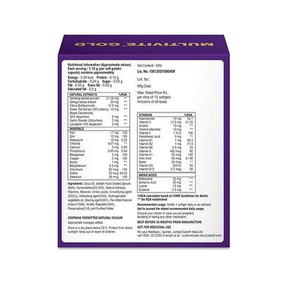 Multivite Gold Capsule 15'S (N) - Supplements-Vam