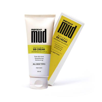 MensXP Mud SPF 15 Men's Natural BB Face Cream - (028 Medium Deep) 50 ml - Lotions & Creams