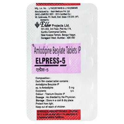 ELPRESS 5 Tablet 15's - Hypertension-Cal