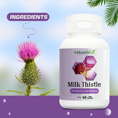 Health Veda Milk Thistle 500 mg Veg Tablet 60's - Multi-Vitamins