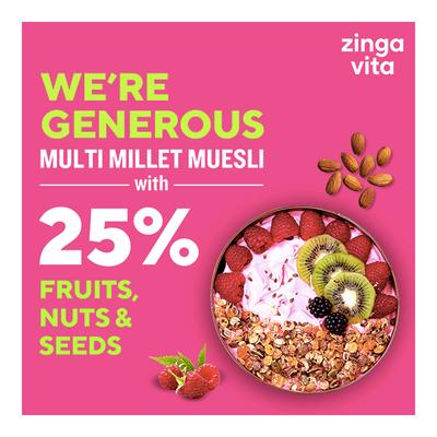Zingavita Muesli - Millety Munch 375 gm - Nutritional Bars