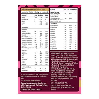 MuscleXP Daily Vital Hair, Skin & Nails Tablet 60's - Hair & Skin