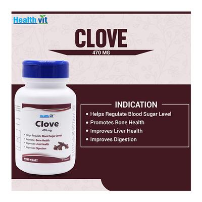 Healthvit Clove 470 mg Capsule 60's - Digestive Health