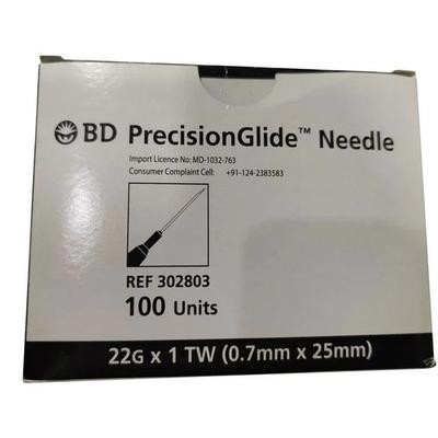BD Precision Glide Needle (302803) (0.7 mm x 25 mm) (22 G x 1 TW) 1's - Surgical Instruments