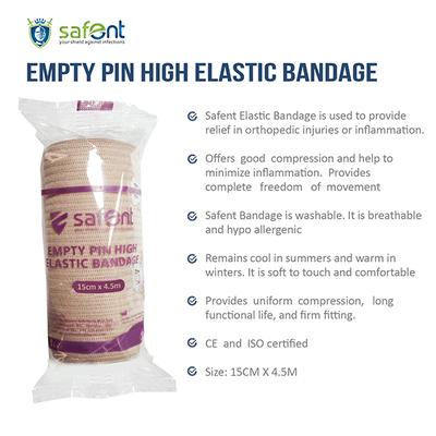 Safent Empty Pin High Elastic Bandage (15 cm X 4.5 m) - Bandages