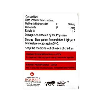 GLIMIP MF 2 Tablet 10's - Diabetes-Ant