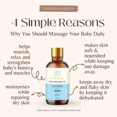 Essentia Extracts Pure Cold Pressed Baby Massage Oil 100 ml - Massage Oils