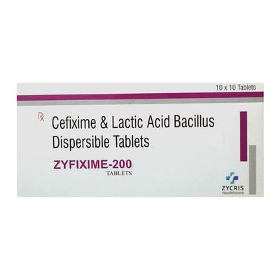 ZYFIXIME 200 Tablet 10's - Bacterial Infections-Cep