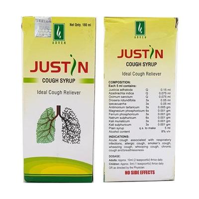 Adven Justin Cough Syrup 180 ml - Speciality Medicine
