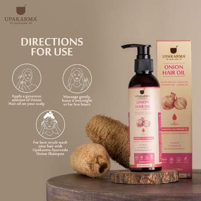 Upakarma Ayurveda Onion Hair Oil 200 ml - Personal Care (Ayush)