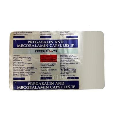 Preega M 75/750mcg Capsule 10'S - Neuropathic Pain-Dru