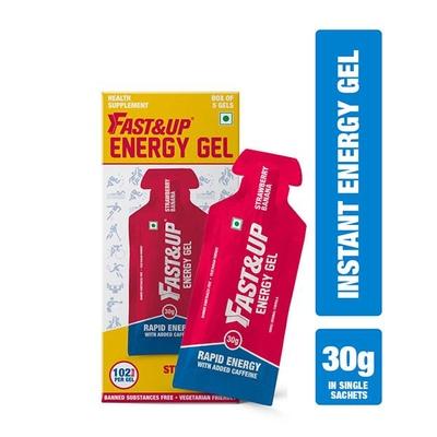 Fast&Up Energy Gel - Strawberry and Banana Flavour (5 x 30 gm) - Energy Drinks