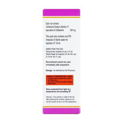 OTAX 500 Injection 1's - Bacterial Infections-Cep