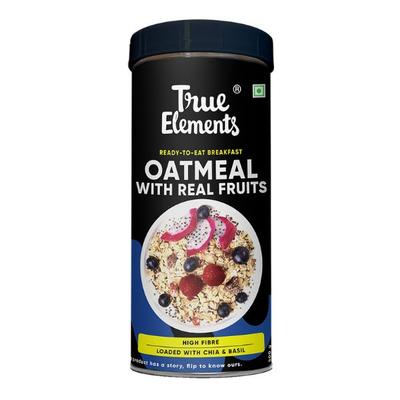 True Elements Whole Oatmeal - Chia & Real Whole Fruits 500 gm - Nutritional Bars