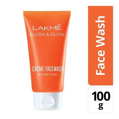 Lakme Blush & glow Creme Face wash with Peach Extracts 100g - Face Wash & Cleansers