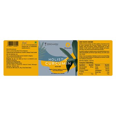 Zeroharm Holistic Curcumin Tablet 60's - Herbal Dietary Supplement