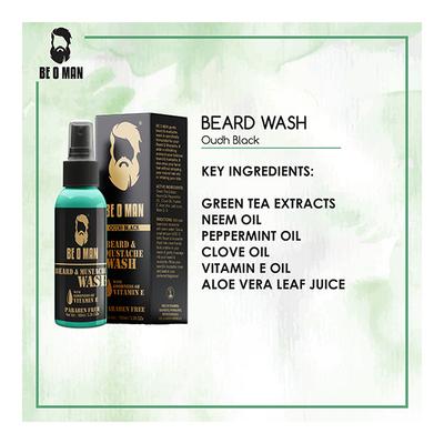 Be O Man Beard & Mustache Foam Wash - Oudh Black 100 ml - Beard Wash