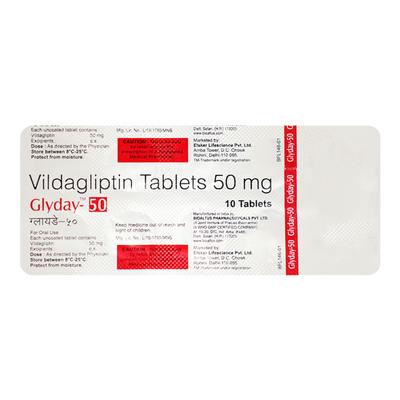 GLYDAY 50 Tablet 10's - Diabetes-Ant