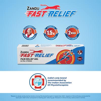 Zandu Ultra Strong Fast Relief Gel 45 ml - Pain Relief (Ayush)