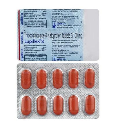 Lupiflex 8mg Tablet 10'S - Muscle Cramps/Spasticity-Mus