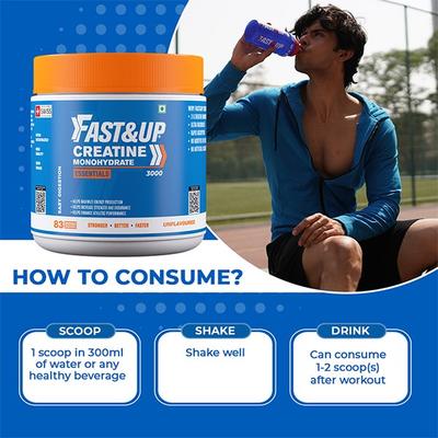 Fast&Up Creatine Monohydrate Powder 100 gm - Workout Essentials