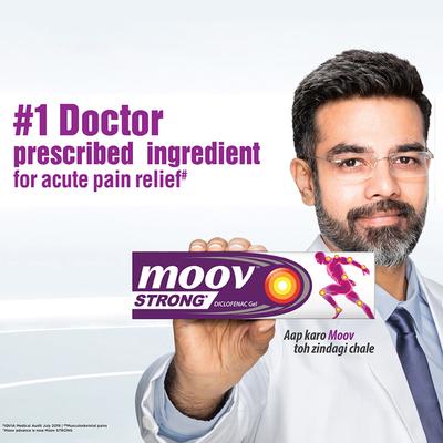 Moov Strong Diclofenac Gel 50 gm + Free Dettol Antiseptic Liquid 125 ml - Gel/Cream