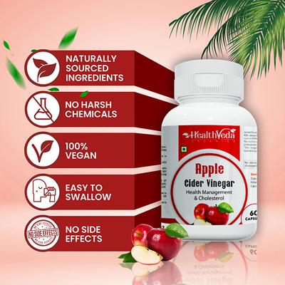 Health Veda Apple Cider Vinegar Capsule 60's - Apple Cider Vinegars