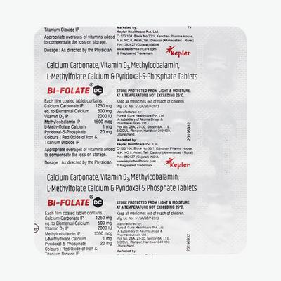 BI FOLATE DC Tablet 15's - Supplements-Cal