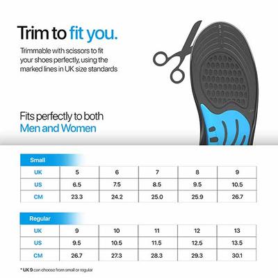 Frido Dual Gel Insoles Sizes 5-9 UK - Knee/Ankle/Leg/Foot Supports