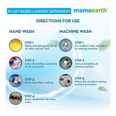 Mamaearth's Plant Based Baby Laundry Liquid Detergent 1000 ml - Baby Detergents
