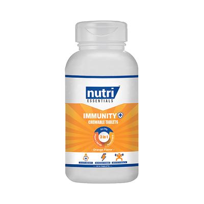 Nutri Essentials Immunity Plus Chewable Tablet - Orange Flavour 30's - Vitamin C
