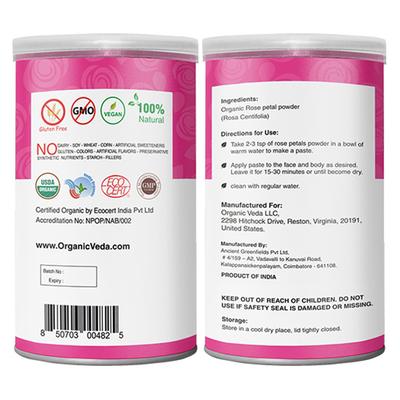 Organic Veda Rose Petal Powder 454 gm - Personal Care (Ayush)