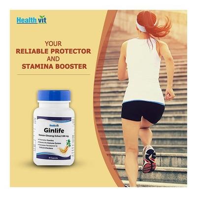HealthVit Ginlife Ginseng Extract 500 mg Capsules 60's - Vitamin C