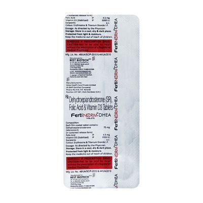 FERTINORM DHEA Tablet 10's - Hormonal Therapy-Cor