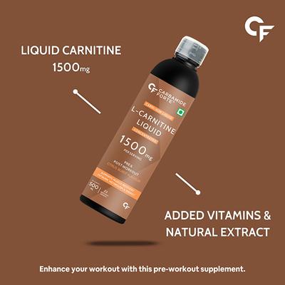 CF L-Carnitine 1500 mg Concentrated Liquid - Citrus Burst Flavour 500 ml - Workout Essentials