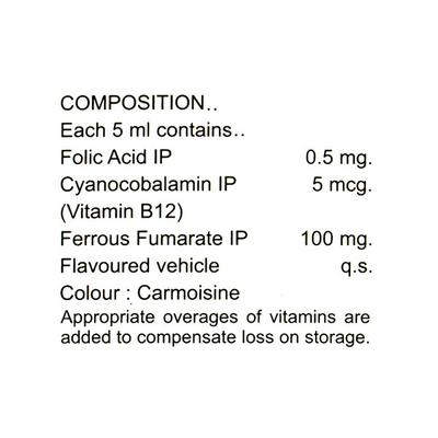 FOLIRED Syrup 200ml - Iron Supplement/Anaemia-Vma