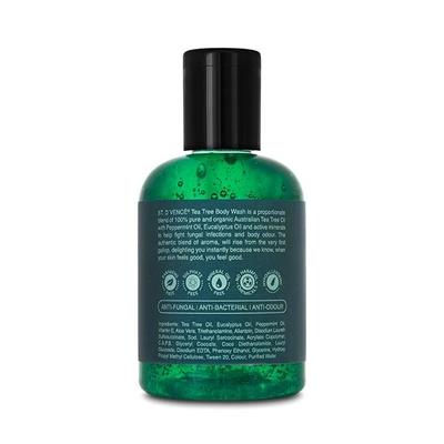 St. D'Vence Tea Tree Body Wash with Eucalyptus Oil & Peppermint Oil 100 ml - Shower Gels & Body Wash