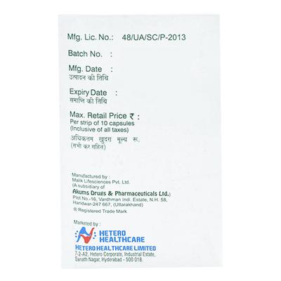 BAXIN D 500mg Capsule 10's - Bacterial Infections-Pen